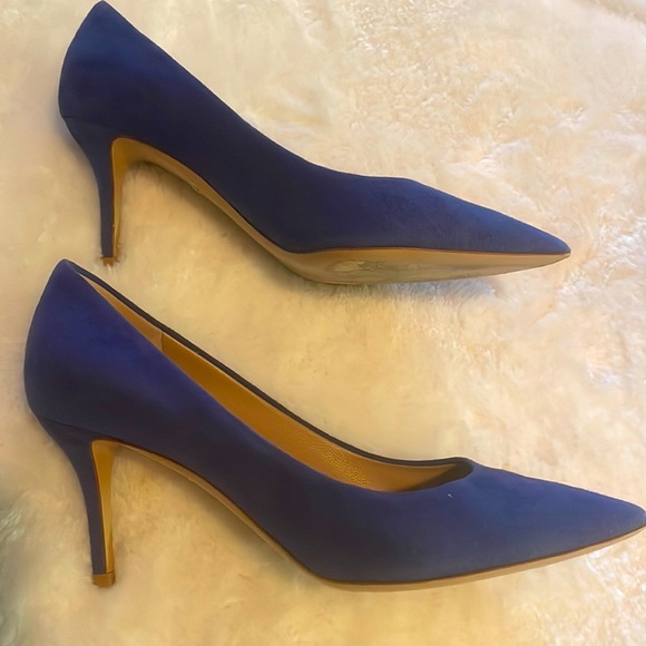 Ferragamo suede blue heels - Picture 3 of 7
